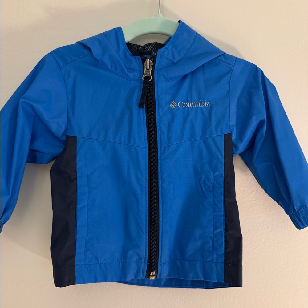 Columbia Blue Light Hooded Jacket 3-6 months